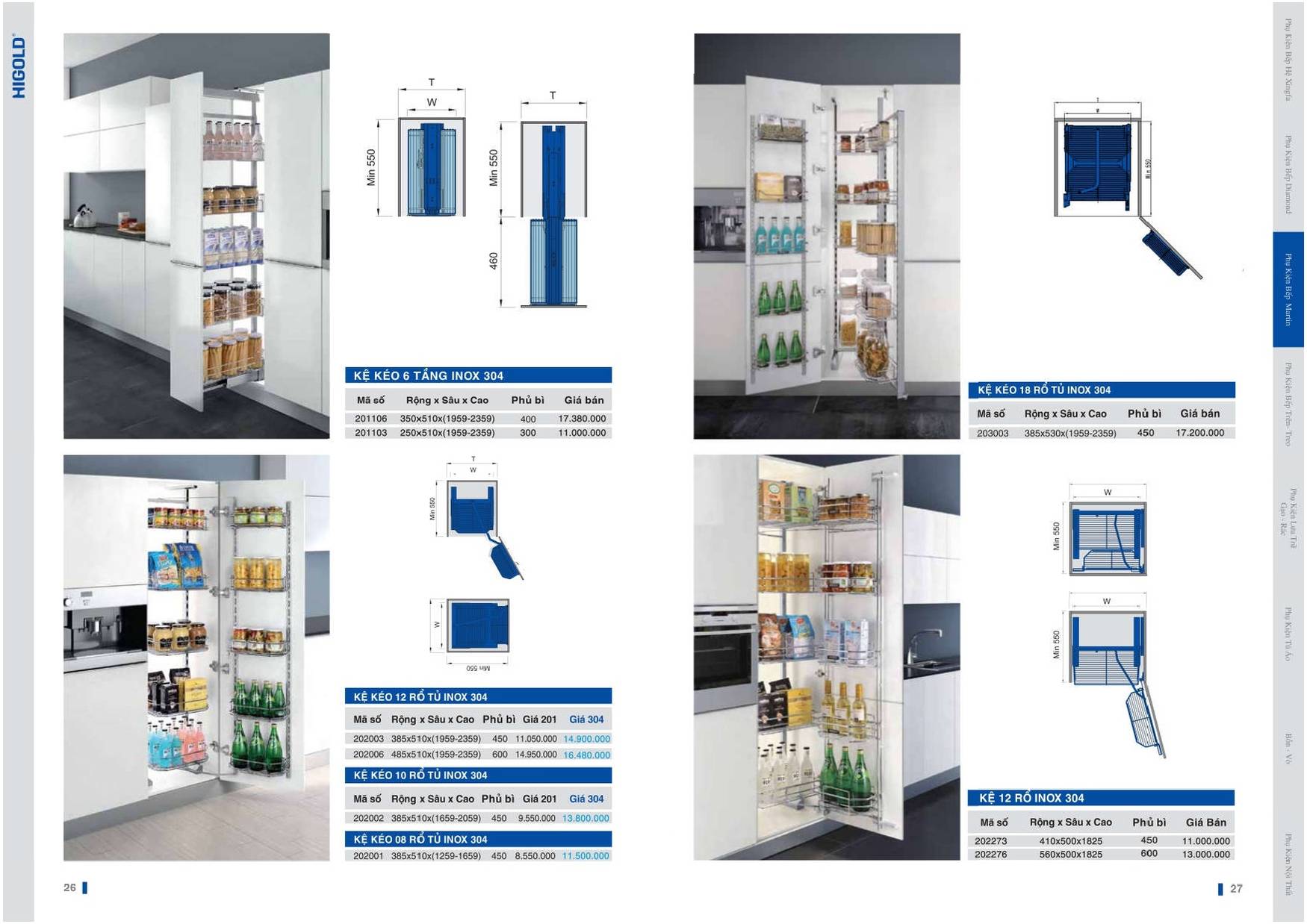 Phụ kiện bếp HIGOLD Bảng giá và Catalogue mới nhất tại Bình Dương /Page 13